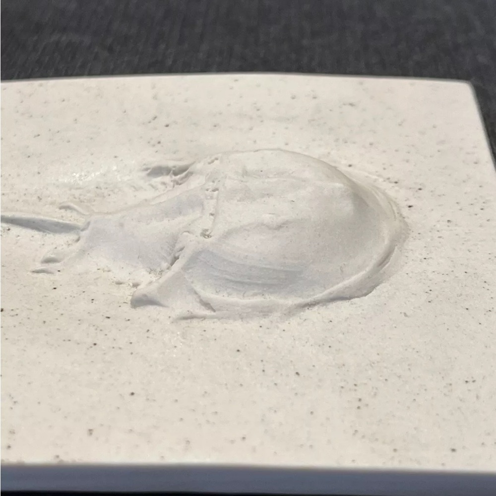 White Ceramic Tile with Embossed Design - Picture 2 of 4